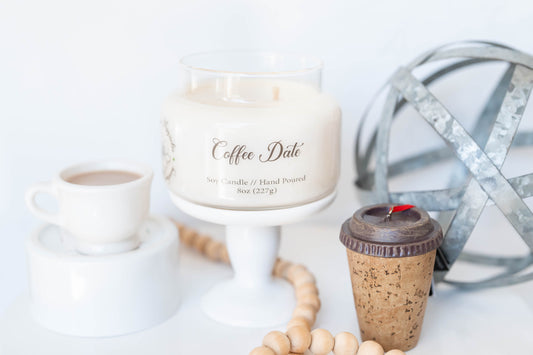 Coffee Date Scent Candle - 8oz Soy Candle