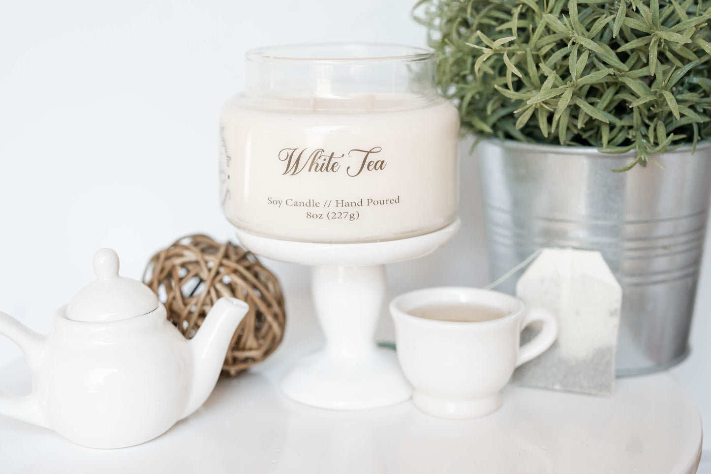 White Tea Scent Candle - 8oz Soy Candle