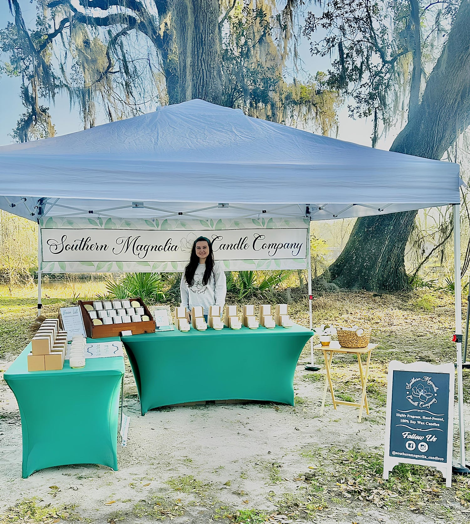 Southern Magnolia Candle Company at a Craft Show