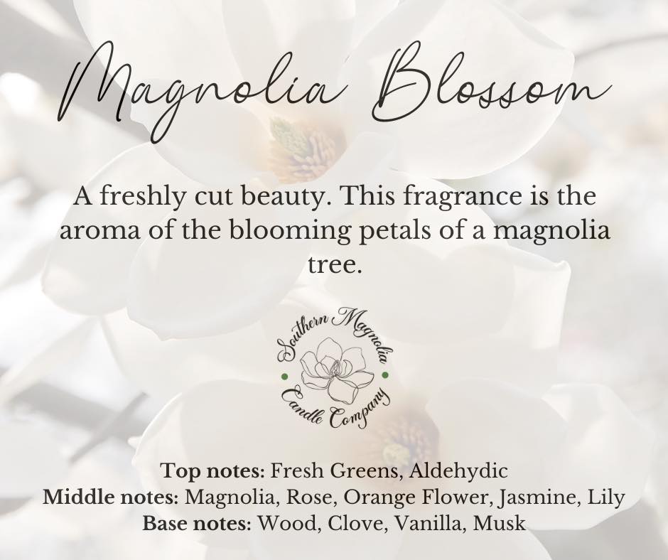 Magnolia Blossom Scent Candle - 8oz Soy Candle