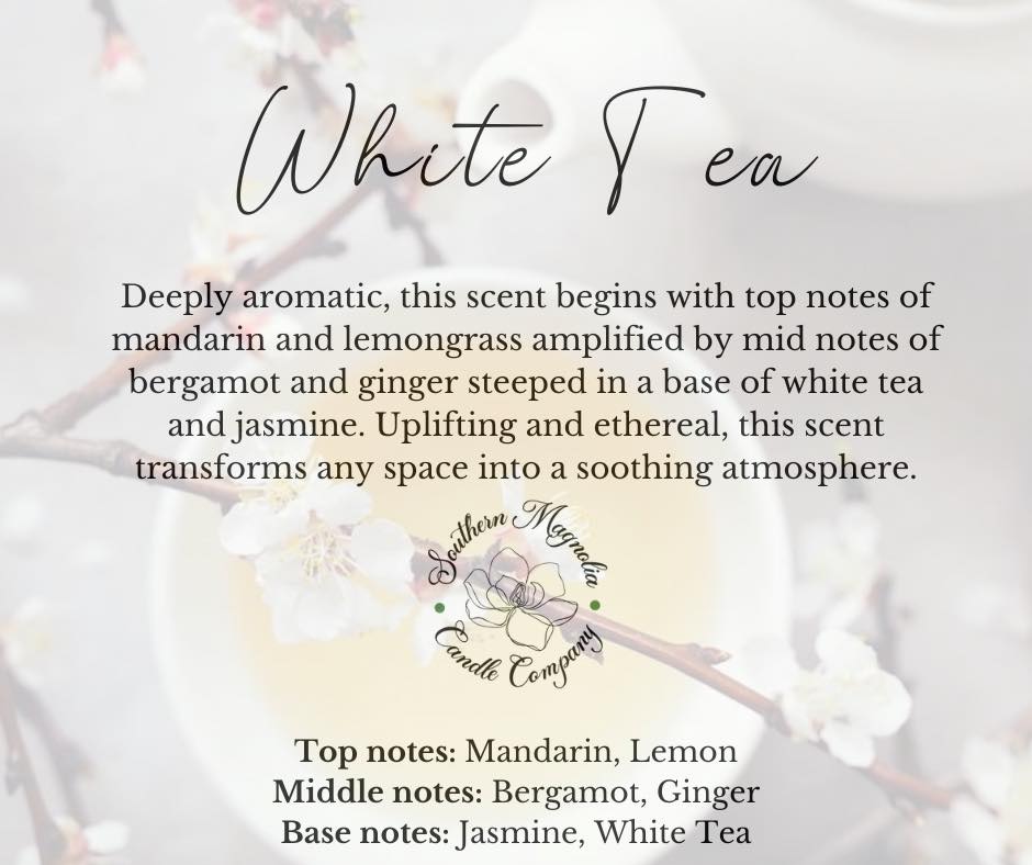 White Tea Scent Candle - 8oz Soy Candle